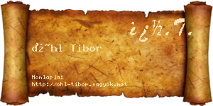Öhl Tibor névjegykártya
