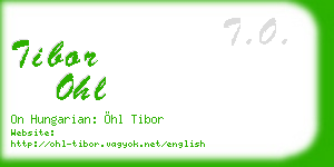 tibor ohl business card